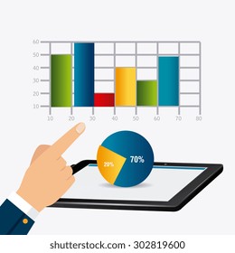 Spreadsheet digital design, vector illustration eps 10.