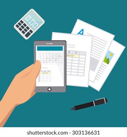 Spreadsheet digital design, vector illustration eps 10.