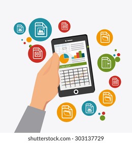 Spreadsheet digital design, vector illustration eps 10.