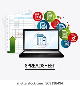 Spreadsheet digital design, vector illustration eps 10.