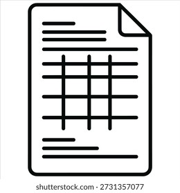 Spreadsheet document icon for accounting reports