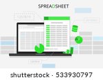 The spreadsheet document icon illustrator