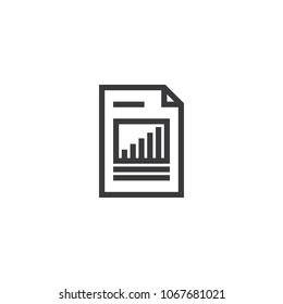 spreadsheet document paper outline icon. isolated note paper icon in thin line style for graphic and web design. Simple flat symbol Pixel Perfect vector Illustration.