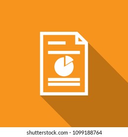 Spreadsheet document paper outline icon. thin line style for graphic and web design. Simple flat symbol vector Illustration.