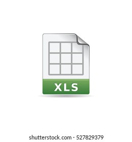 Spreadsheet file icon in color. Office report finance
