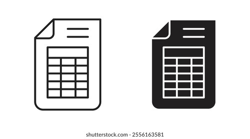 Spreadsheet Filled flat icons set for apps and web ui designs.