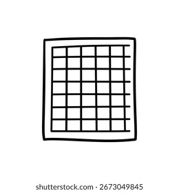 Spreadsheet with Financial Data Doodle Icon