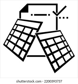 Spreadsheet Icon, Computer File Format Of Data Stored In Tabular Form Vector Art Illustration