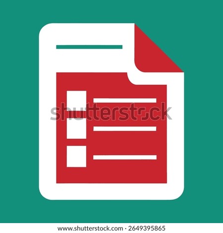 Spreadsheet Icon for Data and Excel File Design