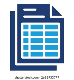 Spreadsheet Icon Element For Design