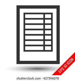 Spreadsheet Icon. Professional, pixel perfect icons optimized for both large and small resolutions.