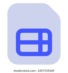 Icono de hoja de cálculo para Web, App, infografía, etc
