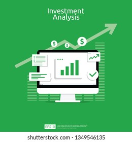 Spreadsheet on Computer screen flat icon. Financial accounting report or investment analysis business concept. office things for planning and accounting, audit, project management, marketing, research
