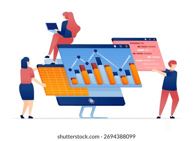 Software de relatório de planilha para dados contábeis da empresa