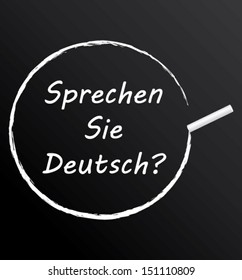 Sprechen sie deutsch ? Do you speak german ? Vector illustration.