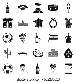Spree icons set. Simple set of 25 spreel vector icons for web isolated on white background