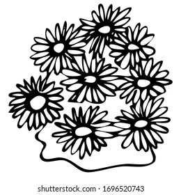 Sprig of coral. Vector hand drawn graphic illustration. Vintage marine sea life sketch