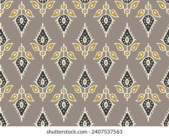 SPRIG FLORAL AJRAKH PATTERN AND BLOCK PRINT PATTERN BATIK PRINT BACKGROUND DIGITAL PRINTING TEXTILE PATTERN
