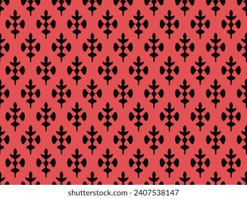 SPRIG FLORAL AJRAKH PATTERN AND BLOCK PRINT PATTERN BATIK PRINT BACKGROUND DIGITAL PRINTING TEXTILE PATTERN