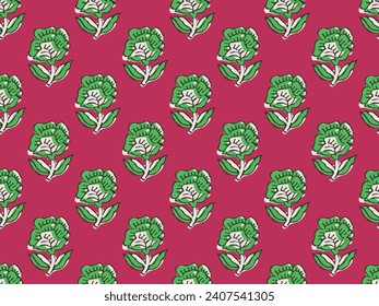 SPRIG FLORAL AJRAKH PATTERN AND BLOCK PRINT PATTERN BATIK PRINT BACKGROUND DIGITAL PRINTING TEXTILE PATTERN

