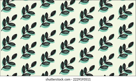 Un brote de hojas es adecuado para papel pintado, tela, ropa