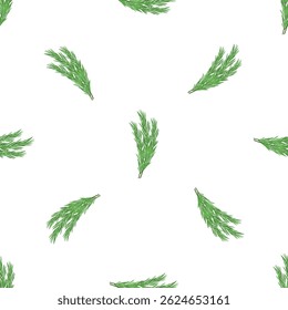 Sprigs of fresh rosemary creating a seamless pattern on a white background, ideal for culinary or nature themed designs