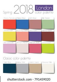Spring 2018 color palette London