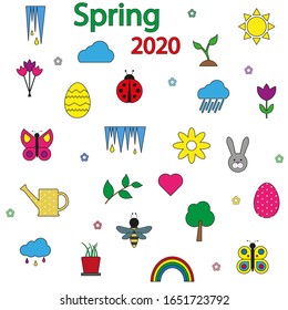 Spring 2020 set 20+ icons