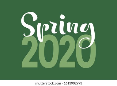 Spring 2020, vector hand drawn lettering