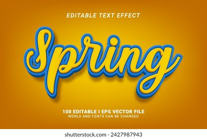 spring 3d style editable text effect