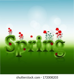 Spring  abstract background, floral design
