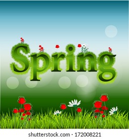 Spring  abstract background, floral design