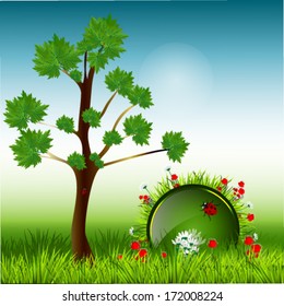 Spring  abstract background, floral design