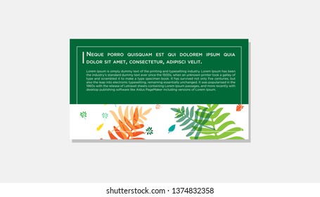 Spring Abstract background. Leaf template design. Leaves template background. Poster. Vector.