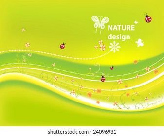 Spring abstract background for summer design with flowers.
