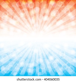 Spring abstract background, sun rays. Eps 10