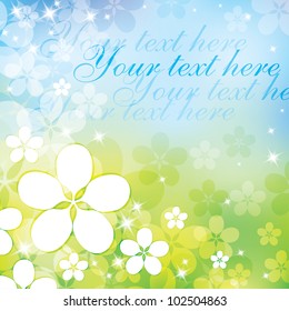 spring abstract background with white apple flowers