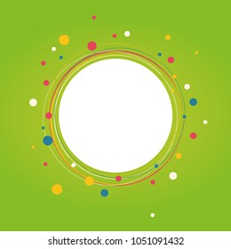 Spring abstract circle background. Vector illustration.
