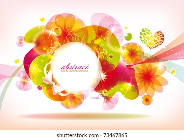Spring abstract colorful banner