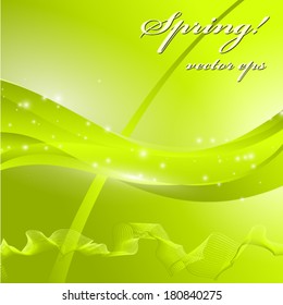 spring abstract gree wave stram