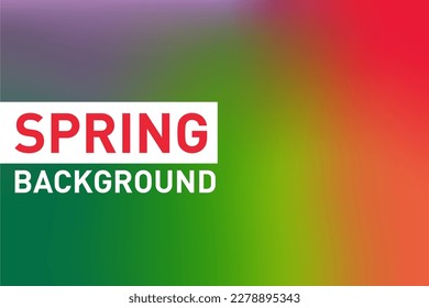 Spring abstract multicolor gradient background. Vector horizontal concept for spring sale poster, flyer, web baner design.