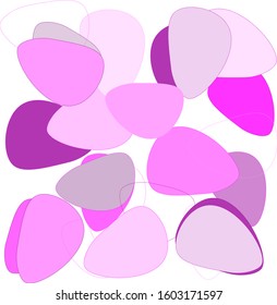 spring abstract petal pattern in pink and purple