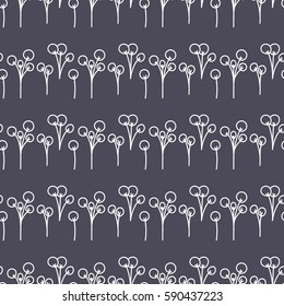 Spring abstract seamless vector pattern. Nature elements and abstract shapes for party design.