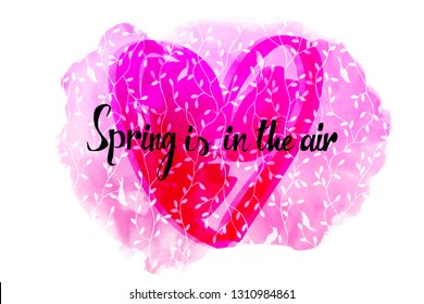 Spring in the air. Beautiful card.