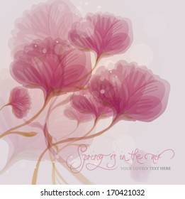 Spring is in the air / Floral romantic card 