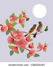 Spring. All wakes up, flowers sakura blossom .