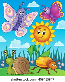 Spring animals and insect theme image 3 - eps10 vector illustration.