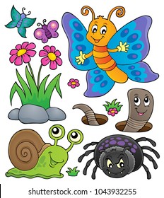 Spring animals and insect theme set 4 - eps10 vector illustration.