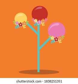spring animals lollipop design vector illustration
