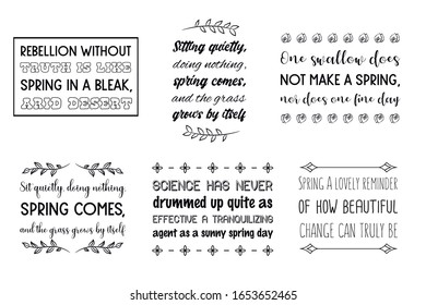 Spring, April, Mai geschnitten Dateien Vektorillustration Quotes Sayings Set Paket
